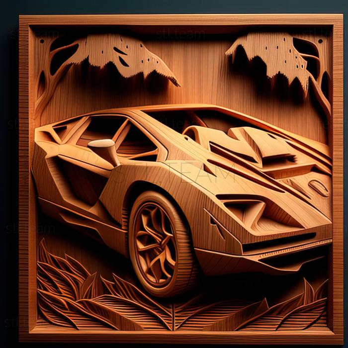 3D model Lamborghini Countach (STL)
